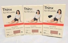 Lot Of 3 Thinx For All Leaks Light Absorbency Hi-Waist Underwear Size S