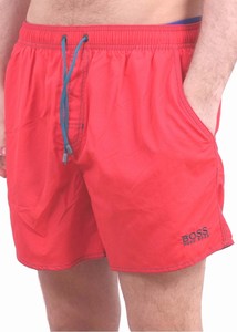 hugo boss swim shorts red