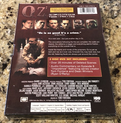 OZ- THE COMPLETE FIFTH SEASON DVD SET. HBO Original Series 3-Disc NEW & Sealed - Picture 2 of 2