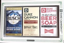 Duke Cannon Frothy Beer Man Soap 3 Pack Gift Set Busch Budweiser Buffalo Bourbon