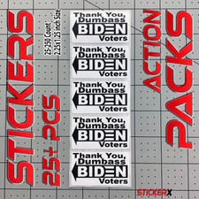 FUNNY BIDEN TRUMP GAS PRICES STICKERS Fuel PUMP POLITICAL 25 Bulk Decal Pack