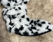 Women’s Target Brand Slipper Booties with Gripper Bottoms Black/White S/M