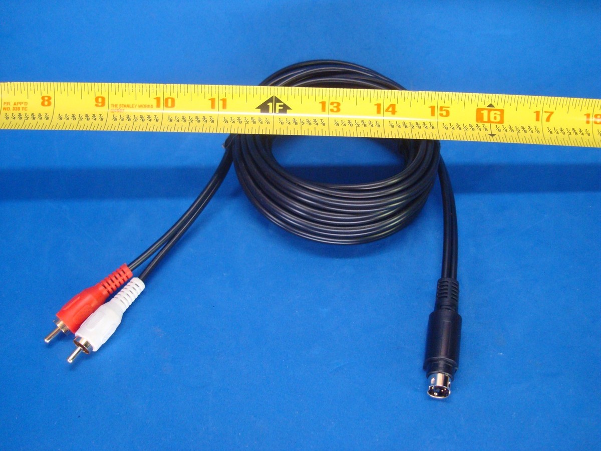 ZAPCO 16-FOOT SYMBILINK RCA ADAPTER 6-PIN DATA DIN CORD CONVERTER