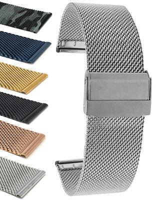 22mm Metal Mesh Watch Band Milanese Strap for U-Boat Sommerso