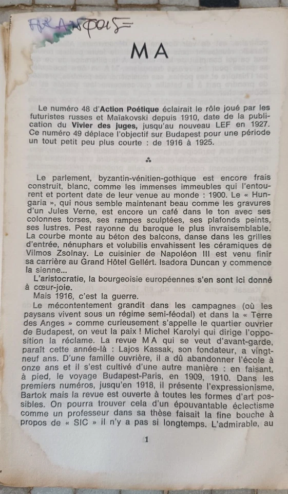 Lukacs Acción Poética 49 Comuna De Budapest MA Roger Maria 1972 Comunismo 23 - Imagen 3 de 4