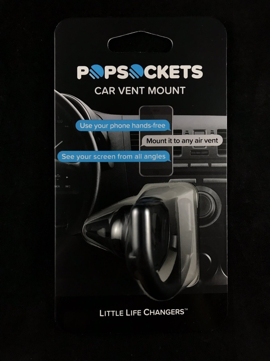 PopSockets Black Car Vent Mount Pop Socket PopSocket Mount To Any Car Vent - Main Image