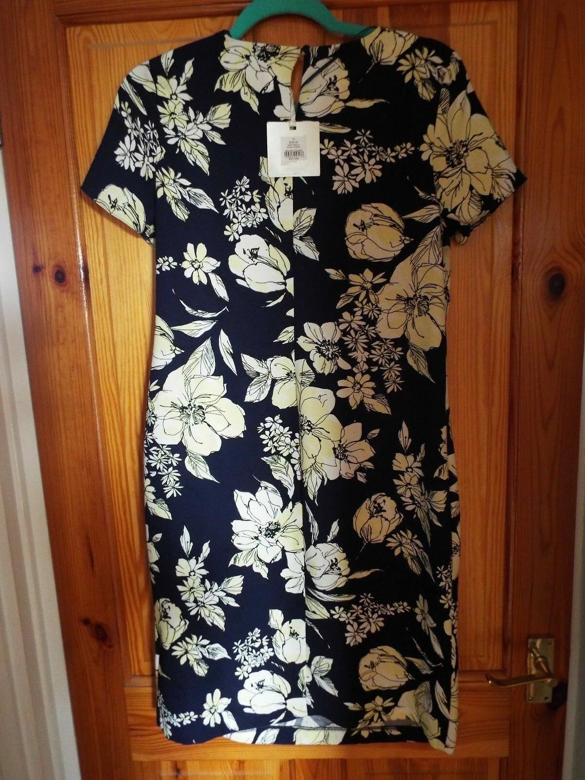 UNDERCOVER Abito nuovo con etichette BHS Sophie grigio navy motivo floreale giardino segreto taglia UK 10 Eur 38