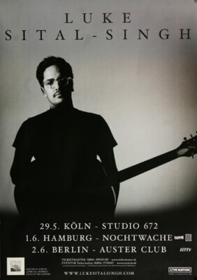 Luke Sital-Singh - Time Is A Riddle, All Cities 2017 | Konzertplakat | Poster