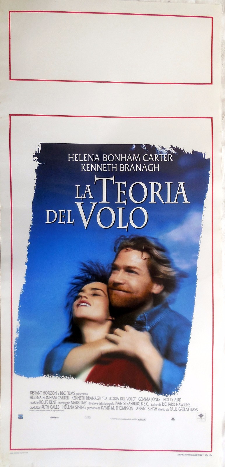Locandina originale film La teoria del volo (1998) - Regia di Paul Greengrass