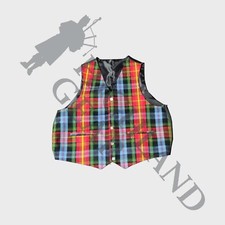 Image of LGBT Tartan Pride Vest Stand Out in Style Custom Sizes