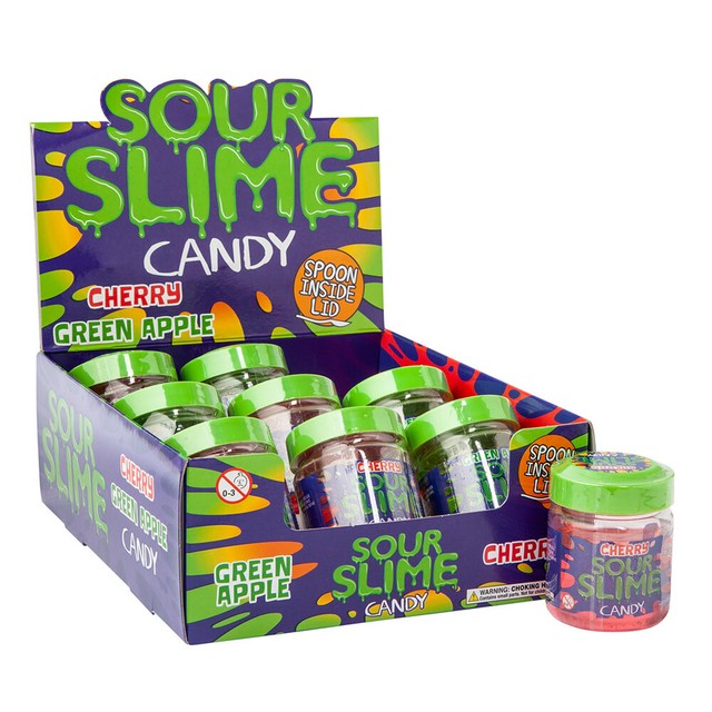 Sour Slime Candy 1 Random Flavor Per Order ( Green Apple or Cherry