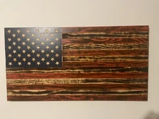 Rustic Wood American Flag