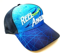 REEL ANGLER BLUE DOLPHIN FISH MAHI-MAHI FISHING MESH TRUCKER SNAPBACK HAT CAP