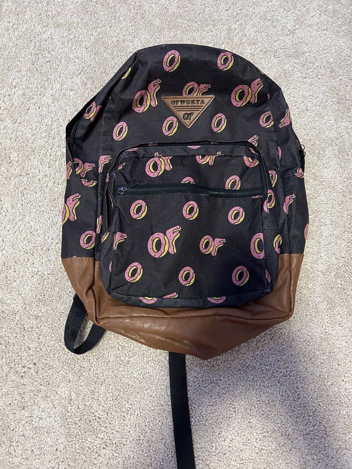 Odd Future Donut All Over Print Pink Black Backpack Tyler The Creator