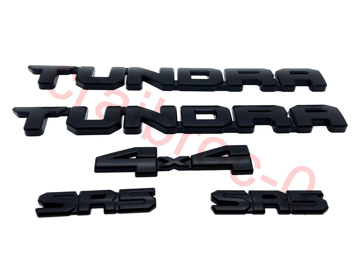 Overlay Gloss Blackout Door Tundra SR5 Rear 4X4 Emblem Badge