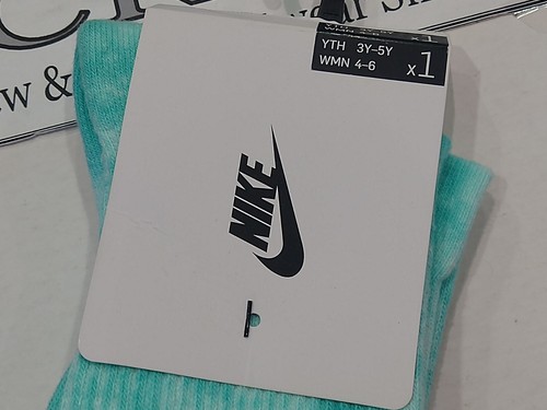 Nike Everyday Plus Cushioned Crew Socks - DA2613 392 - Teal - 3Y-5Y / Womens 4-6 - 第 4/7 張圖片