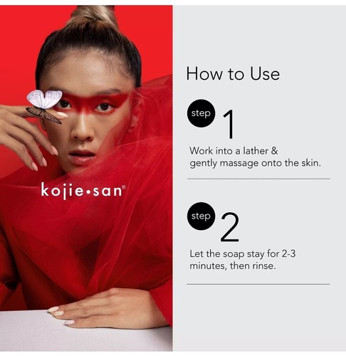 A+ Originale Kojie San Skin Lightening Kojic Acid Sapone 1 Scatola 65g x 3 Barrette - Foto 17 di 24