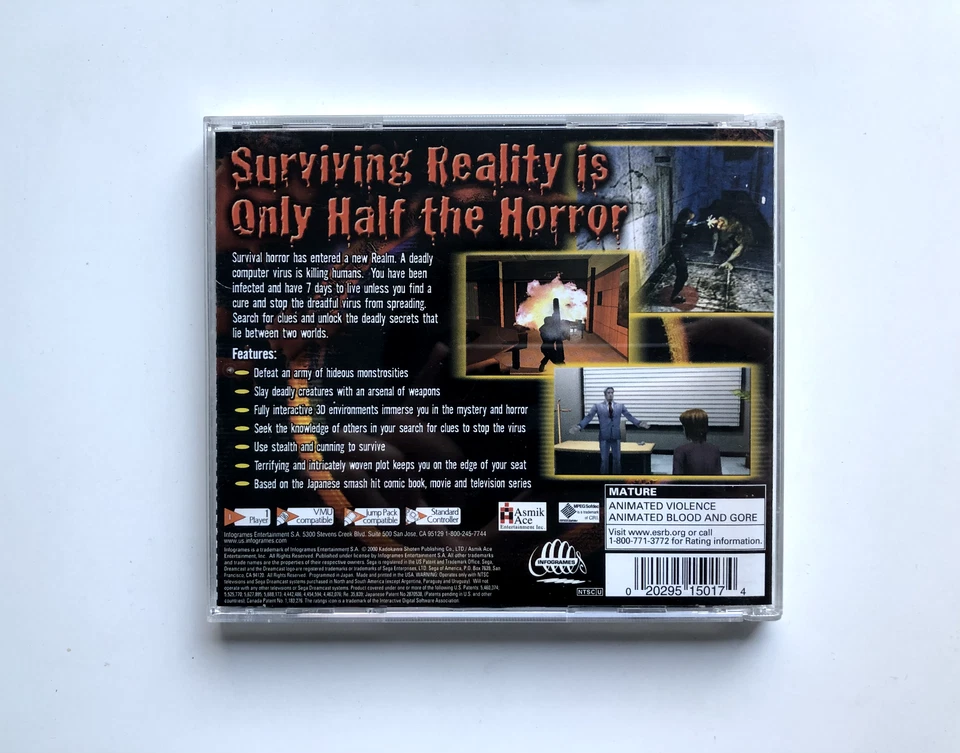 The Ring: Terror's Realm Sega Dreamcast complete survival horror usa ntsc import - Image 2 of 3