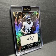 🔥Tyjae Spears 1/1 Super Fractal Case Hit Rookie Auto 2023 Wild Card Wildchrome
