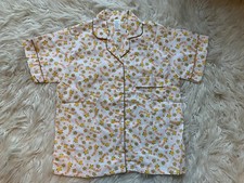 vintage Sheila Anne Floral patten sleep top Button Up retro EUC USA made