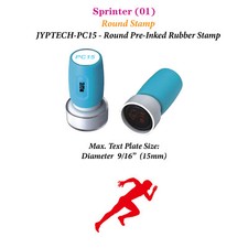 Sprinter 01 Round Teacher Stamp JYP PC15 Pre-Inked Rubber Stamp