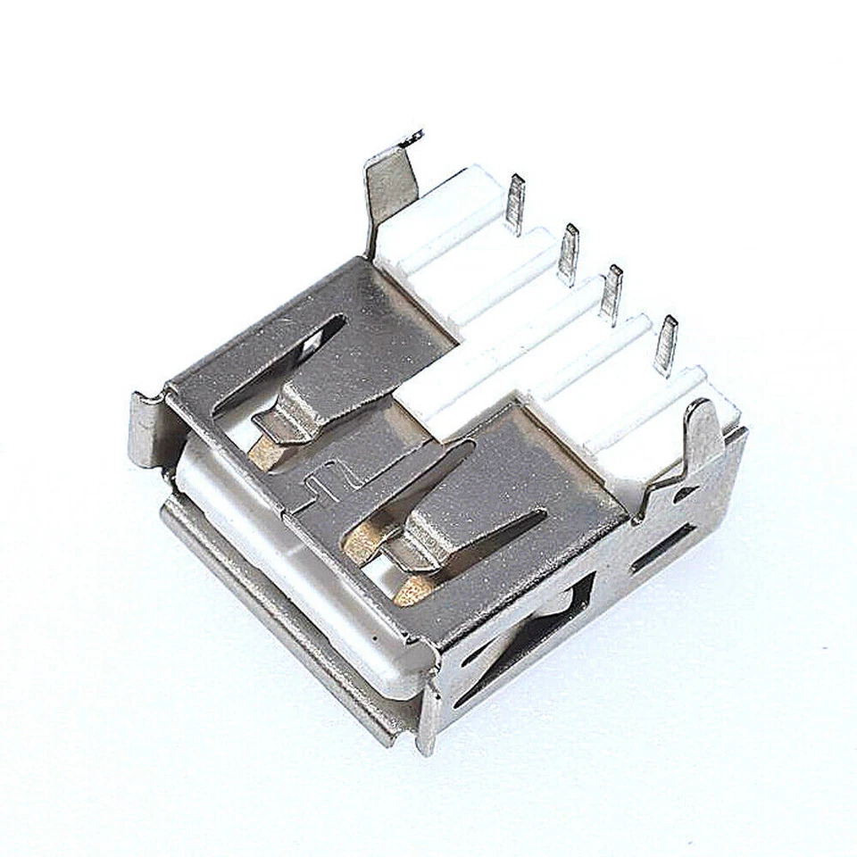 USB-A Socket Female 90° Right Angled SMT/SMD/DIP/Bent/Side Insert PCB Connector - Image 2 of 3