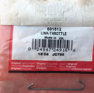 Briggs & Stratton Throttle Link #691812 NOS