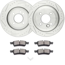 Rear Brake Rotors & Ceramic Pads for 2002 2003 2004 2005 2006 Mini Cooper 1.6L