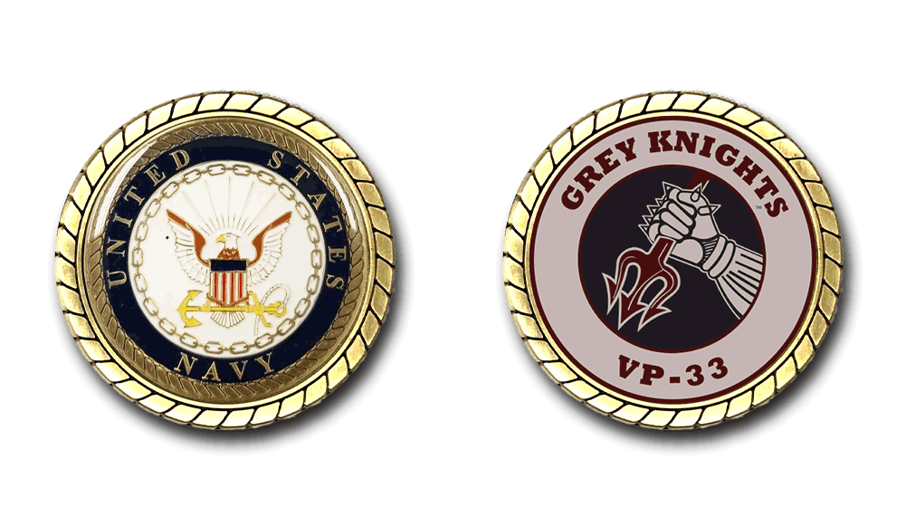 VP-33 Grey Knights US Navy Challenge Coin Officially Licensed US Navy