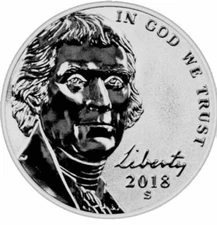 2018 S 5c REVERSE PROOF JEFFERSON NICKEL *Key Date* Extreme Limited Mintage