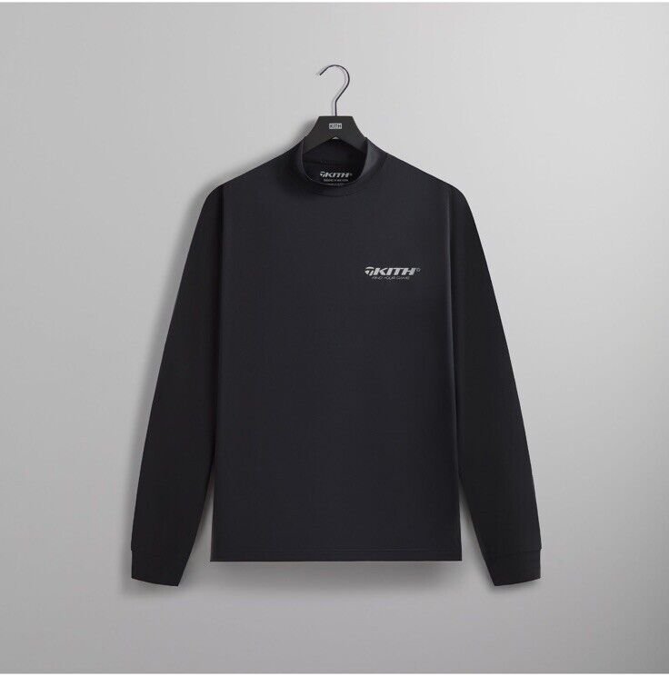 Kith X Taylormade Scratch Mock Neck Long Sleeve Black Kith X Taylormade Scratch Mock Neck Long Sleeve Black
