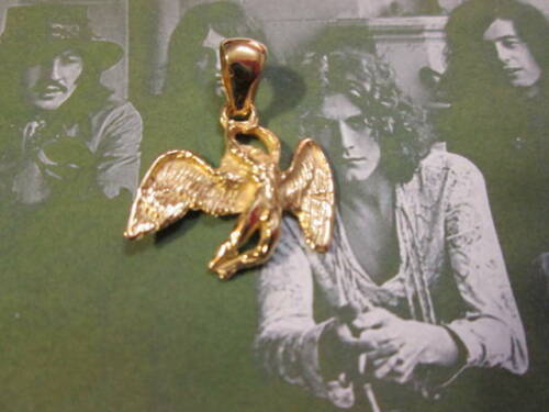 Led Zeppelin logo de Angel colgante de Oro 18 Kt- artesanía - Afbeelding 1 van 4