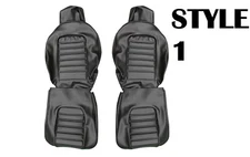 Fits: Alfa Romeo Spider 1971-94 Style 1 Black Vinyl Seat Covers