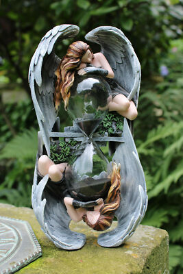 Sacred Memory Weeping Angel Reserve Angels Figurine Statue Sandtimer 9''H
