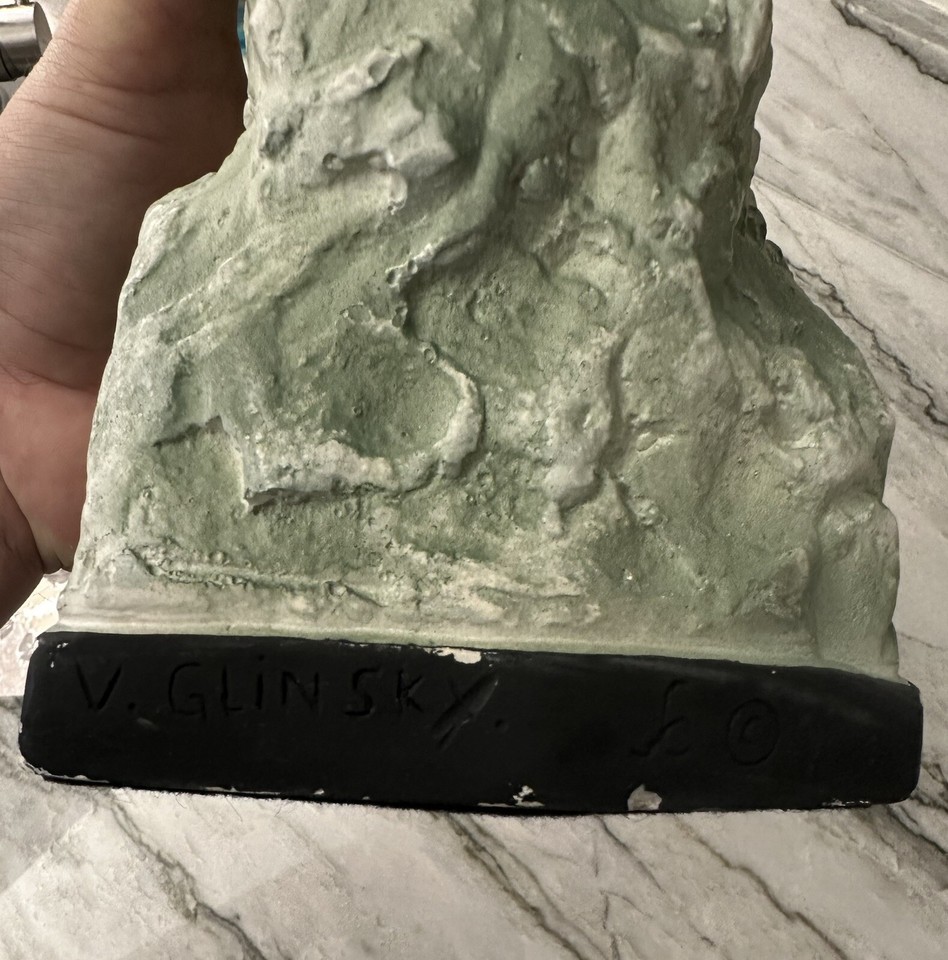 MidCentury Modern FACE OF LOVE ART Sculpture Bust Face Lady Vincent