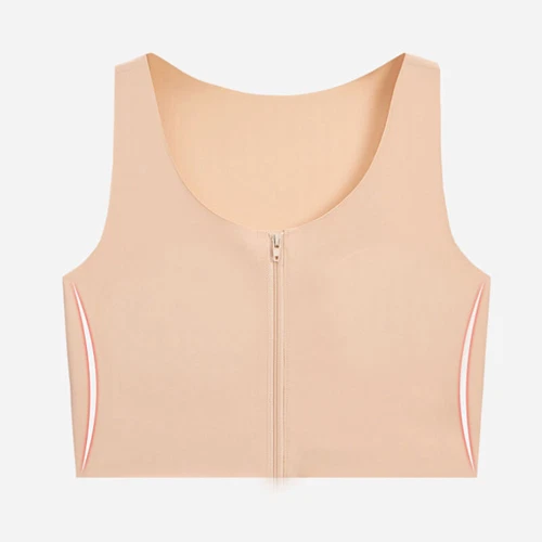 Women Zip Seamless Chest Breast Binder Tomboy FTM Sport Bra Vest Plus Size - Picture 13 of 22