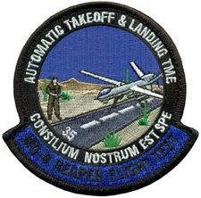 USAF GENERAL ATOMICS MQ-9 REAPER FLIGHT TEST AUTOMATIC TAKE OFF & LANDING PATCH