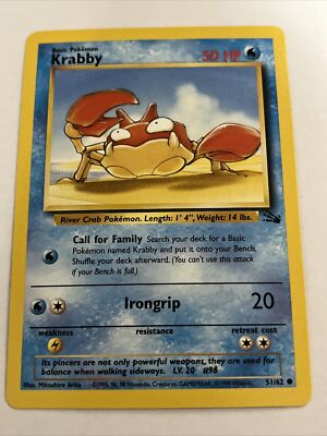 krabby pokemon card worth 098/165 Krabby