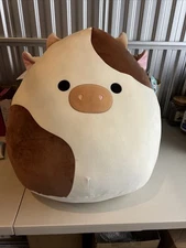 Squishmallows JUMBO Ronnie The Brown White Cow  24" RARE Plush Toy ⭐ 2025 NEW