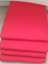 2x PODUSZKI NA SIEDZISKA (czerwone) 45cm X 35cmsX 3cm