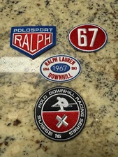 4 PK Polo Ralph Lauren Patch Iron-On/Sew-On Embroidered