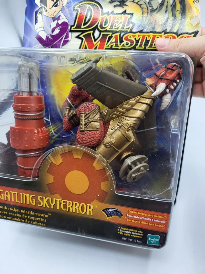 Figura Duel Masters Gatling Skyterror (Hasbro, 2003) con tarjeta sellada WOTC Foto 2 de 4