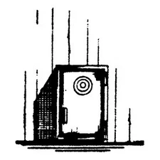 Scale Structures 2244 HO Scale Large Steel Office Safe (Unpainted Metal Castings