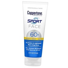 Sport Face Sunscreen Lotion SPF 60 , Water Resistant Sunscreen with Broad