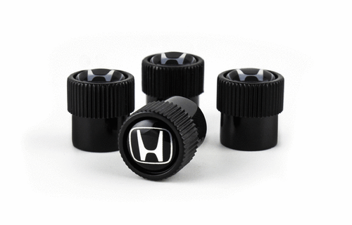 Genuine Honda (H) Black Valve Stem Caps 08W48-PL4-100A - Picture 7 of 7