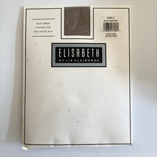 Elisabeth by Liz Claiborne Pantyhose Control Top Size 2 Flax Heather Petite XL
