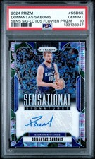2024-25 Panini Prizm Domantas Sabonis Lotus Flower Auto /18 PSA 10 POP 1! 💎🔥