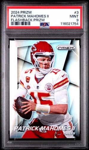 2024 Panini Prizm PATRICK MAHOMES Flashback Prizm PSA 9 Mint!