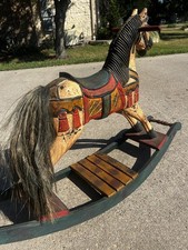 Vintage Collector Wood Rocking Horse