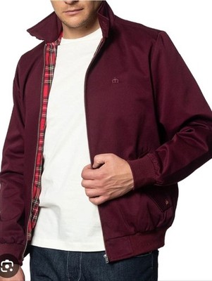 Merc Harrington Bomber Jacket with Red Plaid Lining Medium Euc